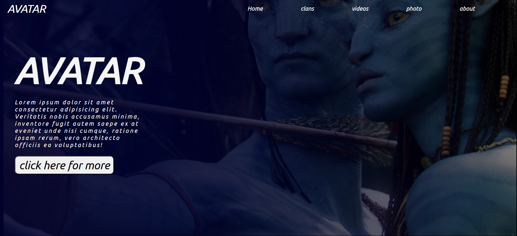 Avatar project preview - CSS demonstration
